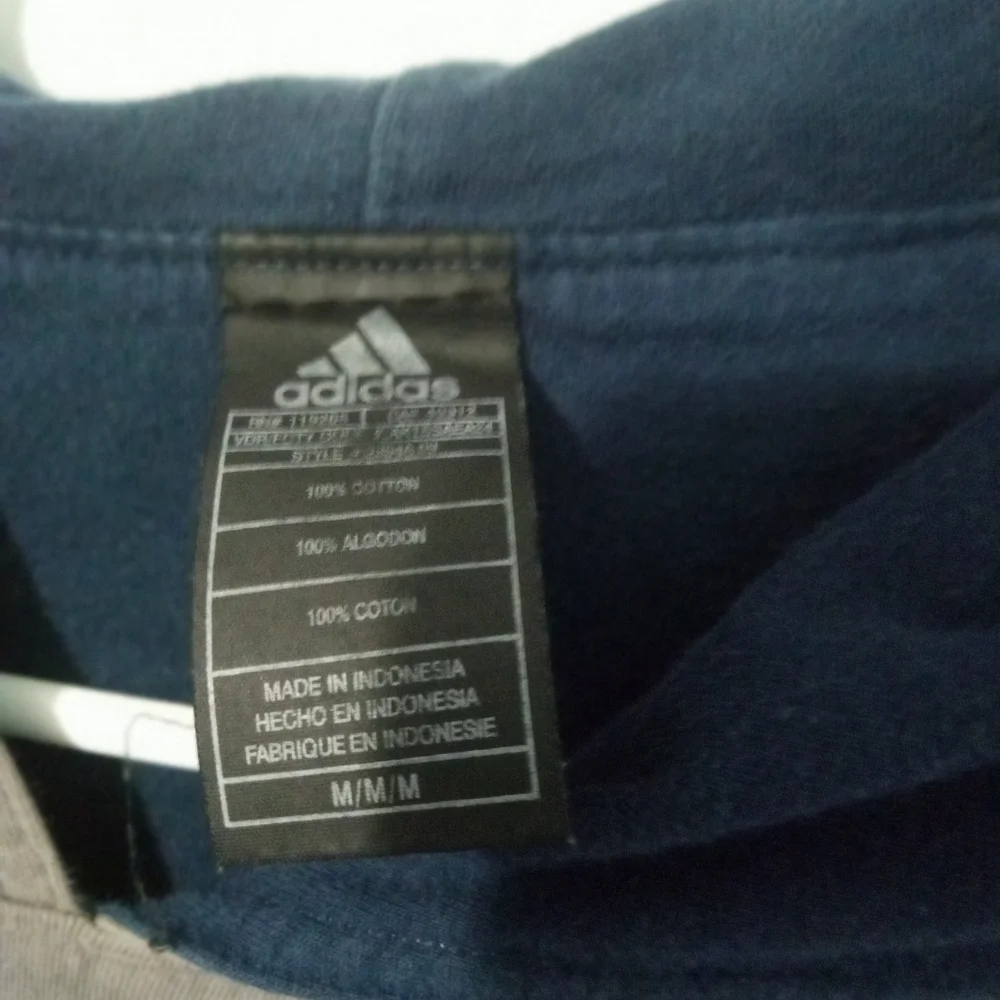 Adidas Blue and Yellow Sweatshirt with Iconic Logo